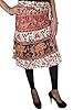 Women's Wrap Skirt Elephnats Printed Cotton Boho Wrap Around Skirts