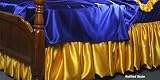 Custom Made BED SKIRT of Acetate Shiny Bridal Satin ~ Any size available