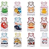 Infant Toddlers Baby 100% Cotton 5 Pack Cartoon Japan Vest Tank Sleeveless Top