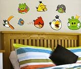 ANGRY BIRDS wall decal stickers peel and stick BIG 36 stick ups