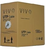 New 1,000 ft bulk Cat5e Ethernet Cable / Wire UTP Pull Box 1,000ft Cat-5e Style Grey ~ VIVO (CABLE-V001)