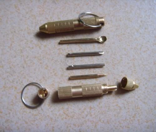 2 PCS New Mini Earpick Screwdriver Toothpick Key Chains