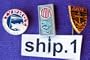 Ship Vintage Lapel 3 pins * Three famous Russian Rivers: Volga, Don, Dnepr * pin.ship.1