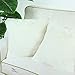 CaliTime Super Soft Throw Pillow Cover Case for Couch Sofa Bed Solid Plush Faux Fur 18 X 18 Inches Ivory