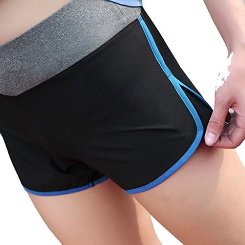 SAIPAI Women's Marathon Runners Hot Shorts Yoga Fitness Workout Sports Short M Blue