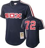 Carlton Fisk #72 1984 Chicago White Sox Navy Mitchell & Ness Mesh BP Jersey