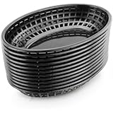 New Star 44140 Fast Food Baskets, 9.25-inch By 6-inch, Set of 12, Black