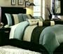 11 PC. MODERN BED IN A BAG SUPER SET CHOCOLATE BROWN W/ MATCHING PILLOWS AND SHEET SET