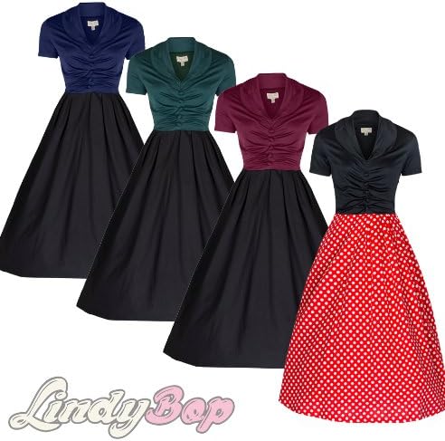 Lindy Bop Women's Elsa Classy 1950's Rockabilly Swing Jive Shirt