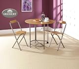 Folding Table and Chairs. Drop Leaf Dining Table and Two Dining Chairs
