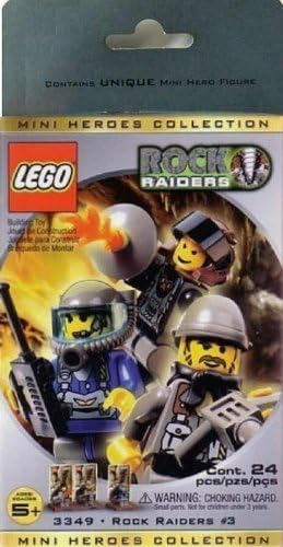 Lego ROCK RAIDERS Mini Figure 3 Pack Set #3349 Mini Heroes Collection #3 by Rock RaiderS