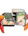 Green Bento Meal Prep Containers with Lids Plastic Food Storage Bento Lunch Box, Portion Control,Dishwasher,Microwave Safe Cover 10 Pack 10 Cutlery(28ounce)