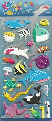 Sea World Puffy Sticker, 2 Sheets, #10202
