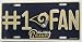 St. Louis Rams #1 Fan Decorative Metal License Plate
