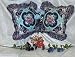 Blue and Turquise Floral 16" Throw Pillow Set