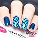 Whats Up Nails - Scales Mermaid Vinyl Stencils for Nail Art Design (1 Sheet, 12 Stencils)