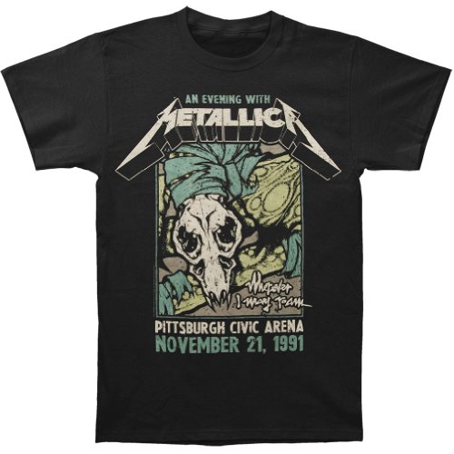 Metallica Pittsburgh Arena 1991 Black Adult T-shirt