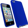 iGadgitz Blue Silicone Skin Case Cover for Apple iPod Touch 4th Generation 8gb, 32gb, 64gb + Screen Protector