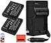 Pack of 2 DMW-BCJ13 Batteries and Battery Charger for Panasonic Lumix DMC-LX5 DMC-LX7 Digital Camera + LCD Screen Protectors + Cleaning Cloth