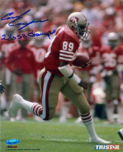 Buy TRISTAR Earl Cooper Autographed 49ers 8x10 Photo Inscribed 2Xs SB Champs by TRISTAR