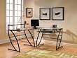 Z-Line Belaire Glass L-Shaped Computer Desk Z-Line Belaire Glass L-Shaped Computer Desk