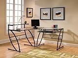 IMAGE OF Z-Line Belaire Glass L-Shaped Computer Desk