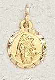 14 Kt Gold Religious Medals - Guardian Angel - In a Premium Black Box