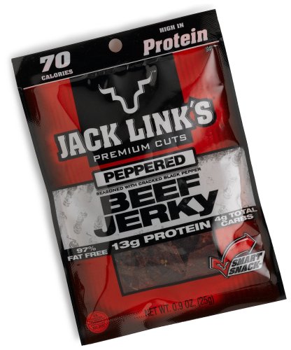 Jack Link's Peppered Beef Jerky, 0.9-Ounce Bags (Pack of 48) by Jack Links