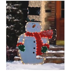 Lighted Snowman Lawn Decoration