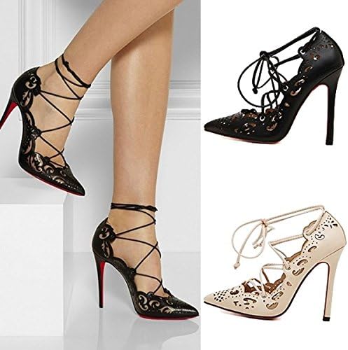 Plus Size 43 Shoes Woman Red Bottom High Heels Pumps Lace up High heels