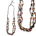 COLLIER FANTAISIE SAUTOIR PERLE MULTICOLORE BOIS----CO.290