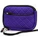 On the go Travel Camera Bag Soft Sleeve Case Pouch for Samsung ST200F - Purple. Bonus Ekatomi Screen Cleaner Sticker