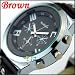 NEW Fashion Unisex Sport Men Lady Big Number Quartz Wrist Watch Relojes De Moda Brown