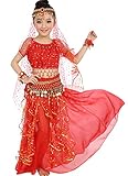 Astage Big Girls` Belly Dance Carnival Dancing Dress Red S-M