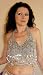 Silver Halter Bra Cover with Silver Beads, Sequins and Coins