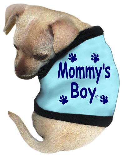 Pet Tease Mommy’s Boy Dog Tank, Extra Large, Blue