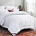 Bedsure Comforter Duvet Insert - Quilted Comforters Queen Size, All Season Duvet, Down Alternative Bedding, with 8 Tabs, Gifts for Women/Men, White, Queen 88 x 88 Inches