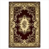 Corinthian Aubusson Red / Ivory Oriental Rug Size: 5'3