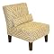 Sudan Zebra Linen Upholstered Chair-Camel