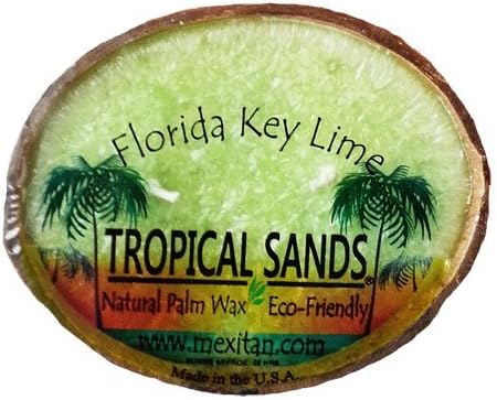 Coconut Shell Candle - Clean Burning Palm Wax Candle - Floats on Water! - 25 Hr Burn (Key Lime Scent)