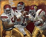 USC Trojans Back II Back Original Painting on Canvas Signed by Matt Leinart and Reggie Bush