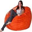4-feet Pumpkin Cozy Sac Bean Bag Chair Love Seat