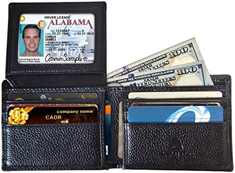 Avber RFID Blocking Wallet, Genuine Full Grain Leather Wallets for men, RFID Wallets for Men, 9 Card Slots , Soft Genuine Leather Wallet, Card Information Protector