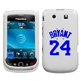 BLACKBERRY TORCH 9800 BLUE LOS ANGELES LAKERS KOBE BRYANT #24 ON A WHITE HARD CASE COVER