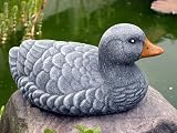Eigenschaften Tiefes Kunsthandwerk GbR  / Steinfigur Tierfigur Ente klein schiefergrau