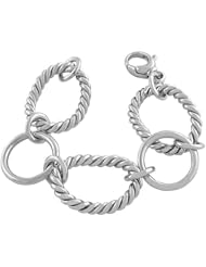Rhodiumplated Sterling Silver Multi-link Bracelet (8 Inch)