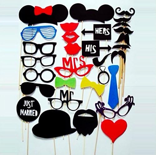 Omall (TM) 31pcs Photo Booth Props DIY Kit for Party Favor