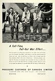 1942 Ad Pressure Castings Aluminum Zinc Alloy Pilots Aircraft RCAF Airmen WWII - Original Print Ad