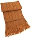 Handmade Luxurious Alpaca Natural Fiber Scarf - Cable Design Collection in Caramel Goodness (Classic Fringes)