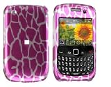 Blackberry 8520 Curve Crystal Case Hot Pink Giraffe (T-mobile)